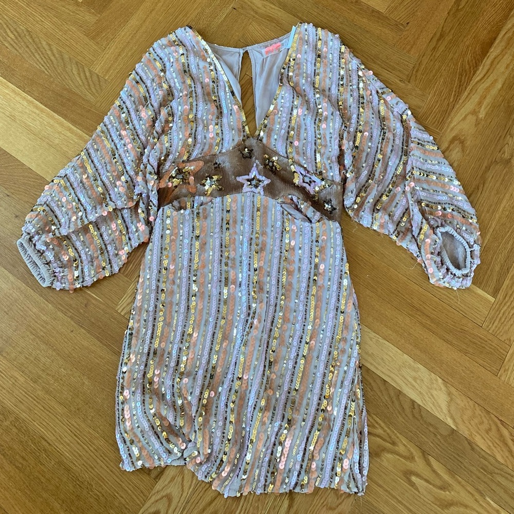 Free People Sparkly Star Dress with Sequins
